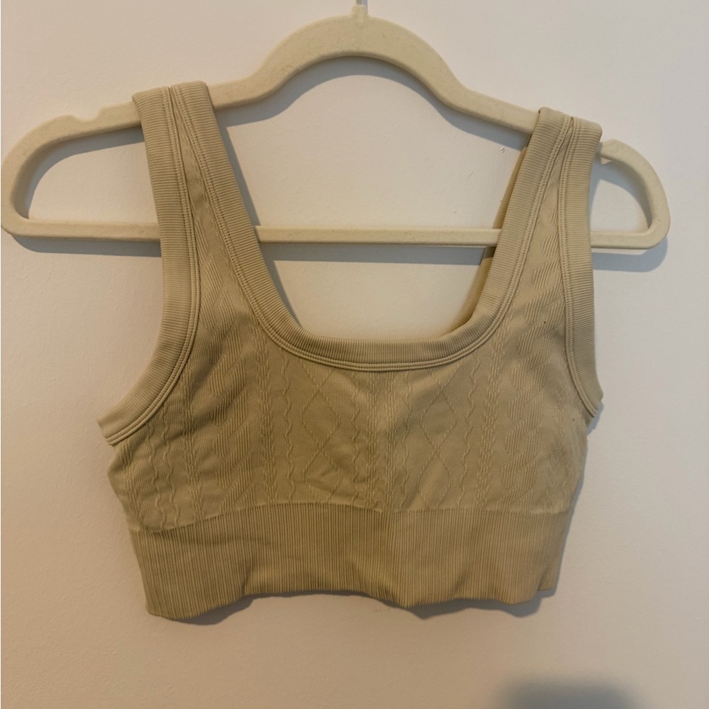 JoyLab Women's Beige Sweater Print Bra